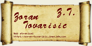 Zoran Tovarišić vizit kartica